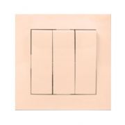 Выключатель 3-кл. СП Валенсия 10А крем. PROxima EKF EWV10-024-20